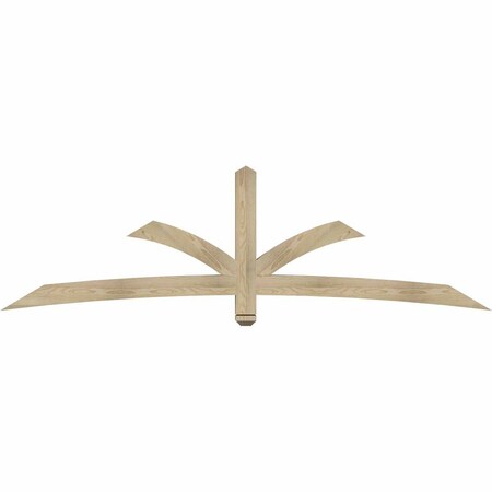 Ekena Millwork Davenport Rough Sawn Timber Gable Bracket, Douglas Fir, 96"W x 28"H x 4"D x 4"F, 7/12 Pitch GBW096X28X0404DAV00RDF